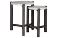 Crossport Gray/White/Brown Accent Table (Set of 2) - Lara Furniture