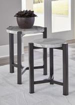 Crossport Gray/White/Brown Accent Table (Set of 2) - Lara Furniture