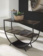 Lamoney Gray/White/Brown Sofa/Console Table - Lara Furniture