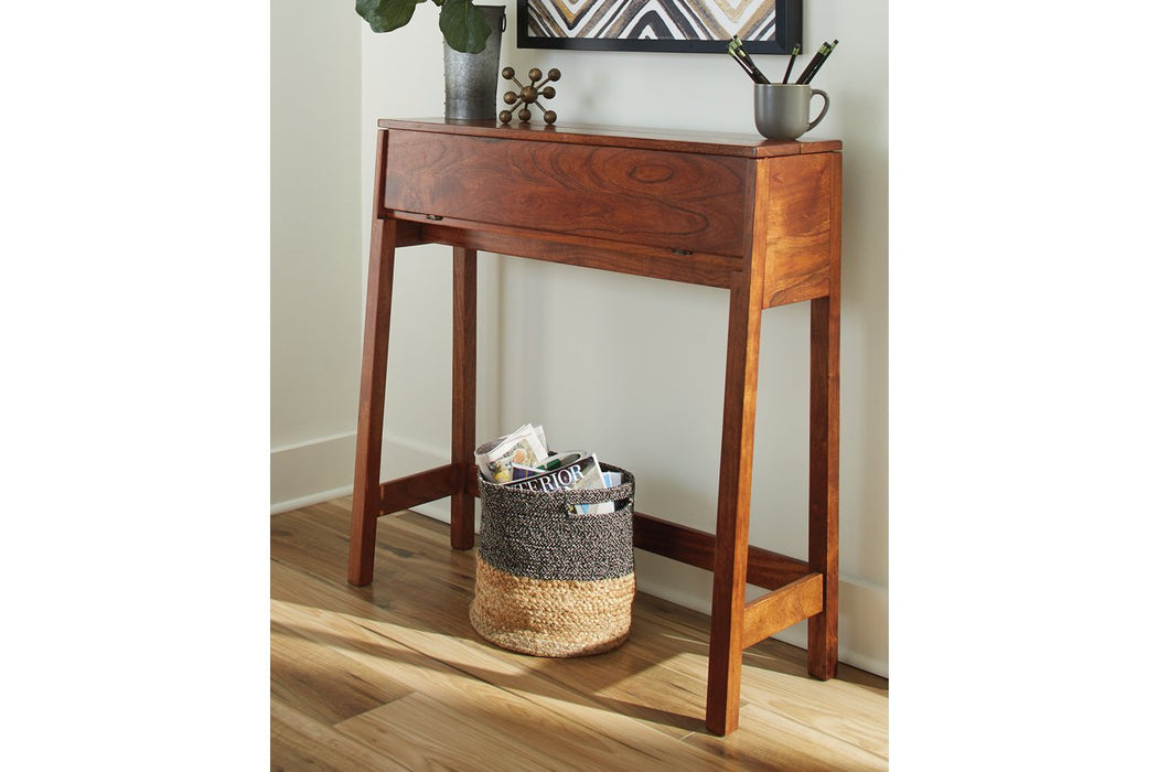 Trumore Medium Brown Sofa/Console Table - Lara Furniture