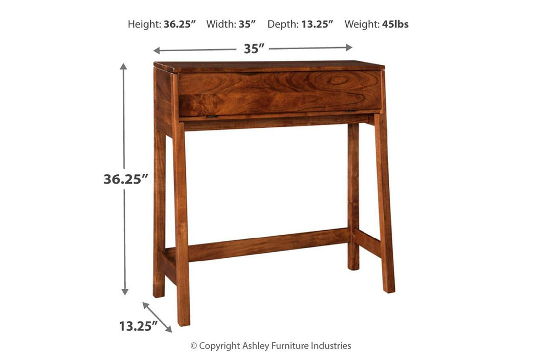 Trumore Medium Brown Sofa/Console Table - Lara Furniture