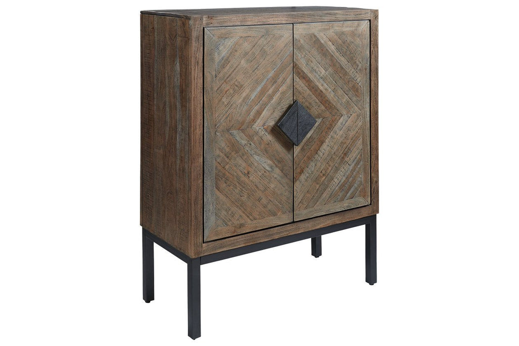 Premridge Antique Gray Bar Cabinet - Lara Furniture