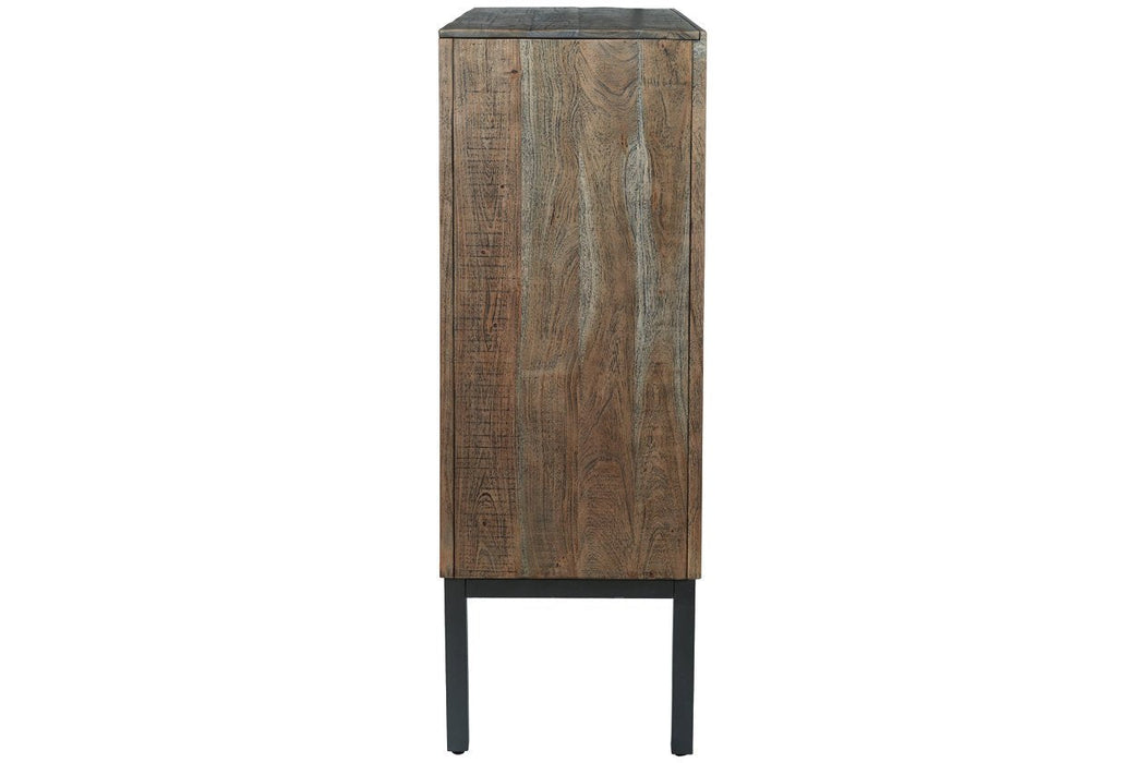 Premridge Antique Gray Bar Cabinet - Lara Furniture