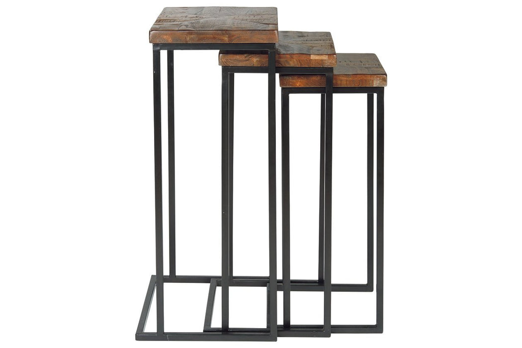 Cainthorne Brown/Black Accent Table (Set of 3) - Lara Furniture