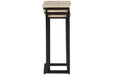 Cainthorne Distressed White/Black Accent Table (Set of 3) - Lara Furniture