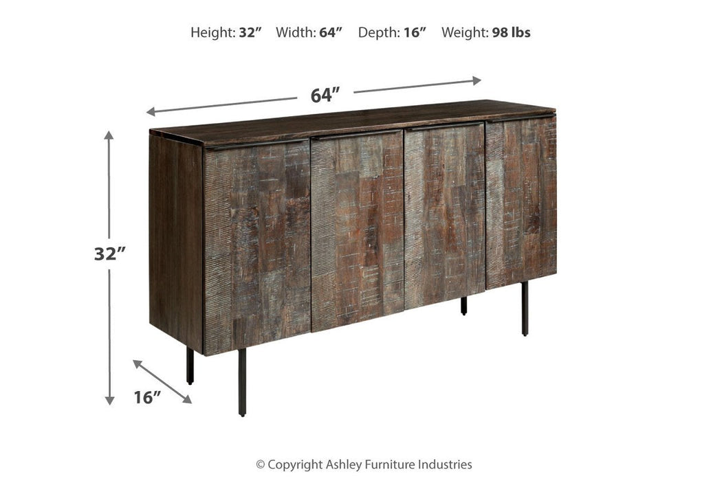 Graydon Gray/Whitewash Accent Cabinet - Lara Furniture