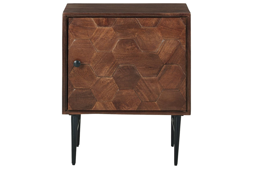 Dorvale Brown Accent Cabinet - Lara Furniture