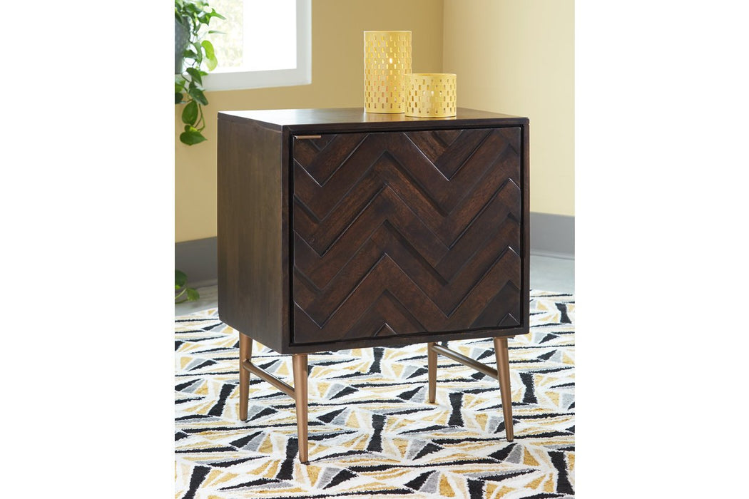 Dorvale Brown Accent Cabinet - Lara Furniture