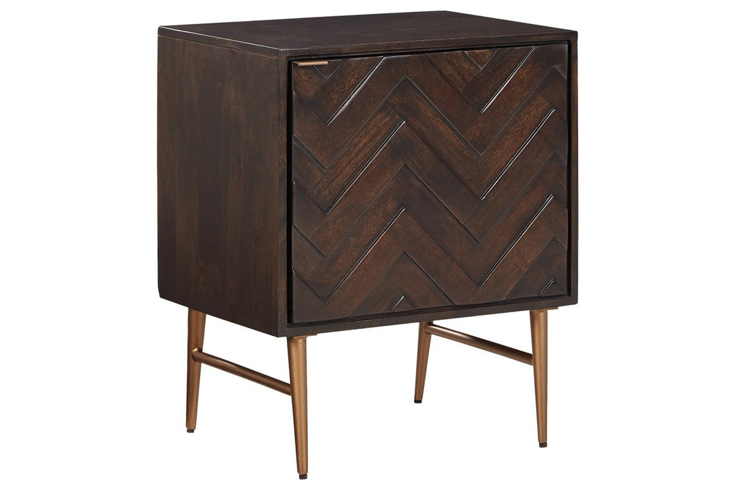 Dorvale Brown Accent Cabinet - Lara Furniture