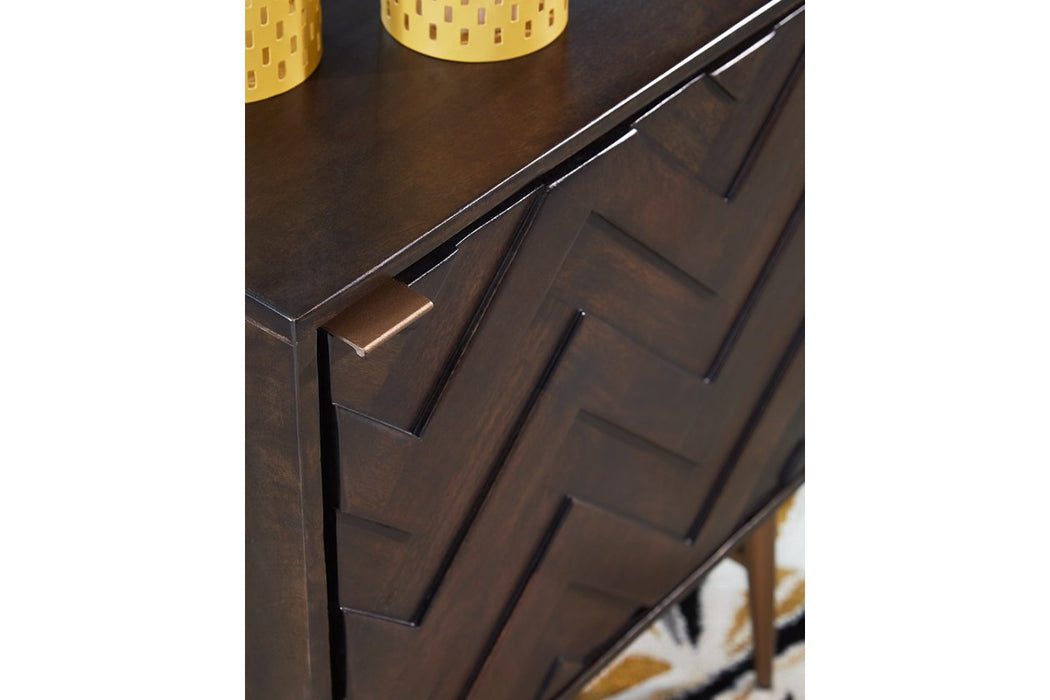 Dorvale Brown Accent Cabinet - Lara Furniture