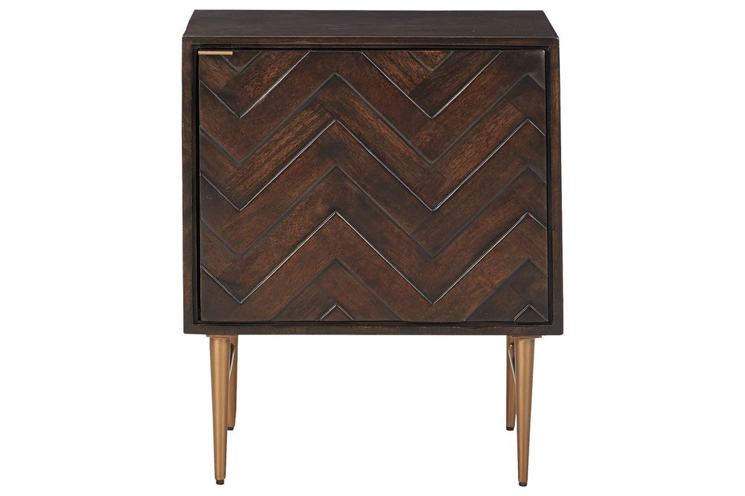 Dorvale Brown Accent Cabinet - Lara Furniture