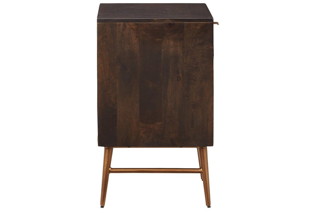 Dorvale Brown Accent Cabinet - Lara Furniture