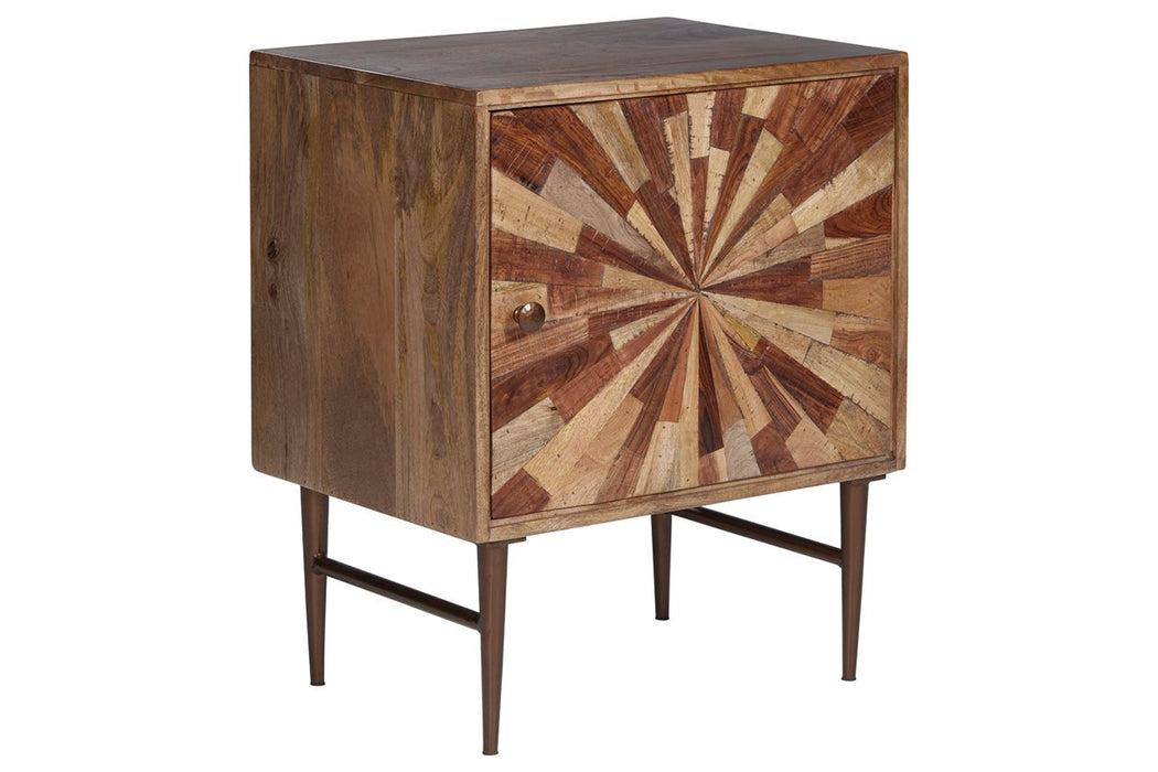 Dorvale Two-tone Brown Accent Cabinet - Lara Furniture