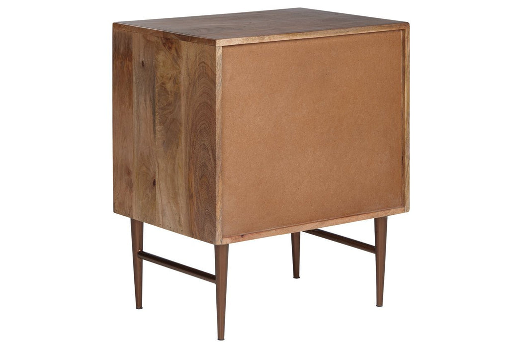 Dorvale Two-tone Brown Accent Cabinet - Lara Furniture