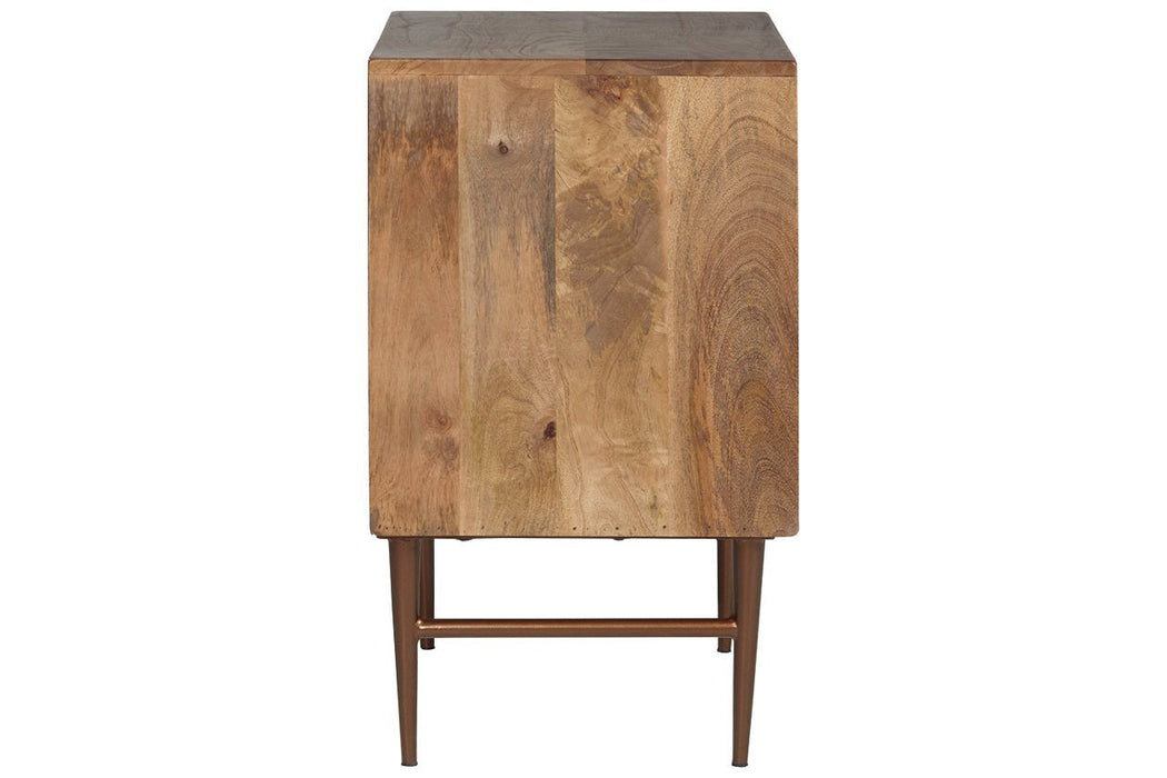 Dorvale Two-tone Brown Accent Cabinet - Lara Furniture