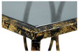 Keita Black/Gold Finish Accent Table - Lara Furniture