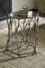 Keita Black/Gold Finish Accent Table - Lara Furniture