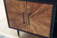 Shayland Black/Brown Accent Cabinet - Lara Furniture