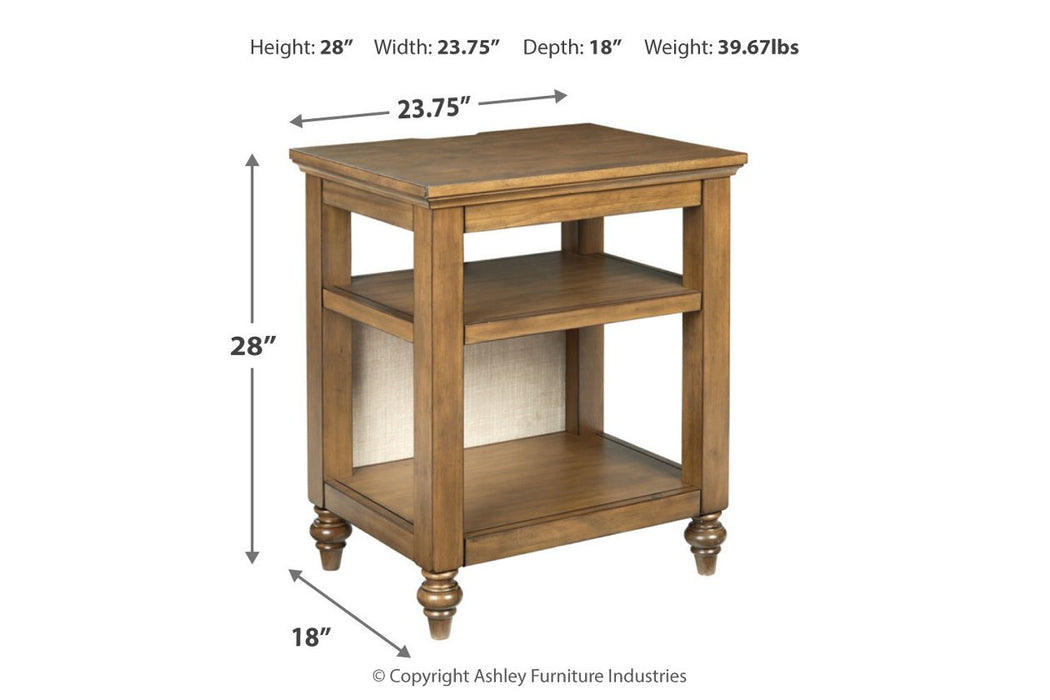 Brickwell Beige/Brown Accent Table - Lara Furniture
