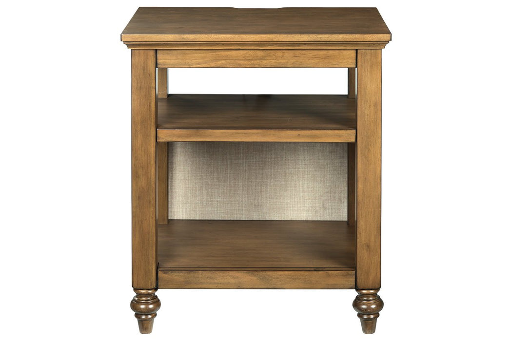 Brickwell Beige/Brown Accent Table - Lara Furniture