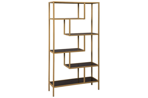 Frankwell Gold Finish Bookcase - Lara Furniture