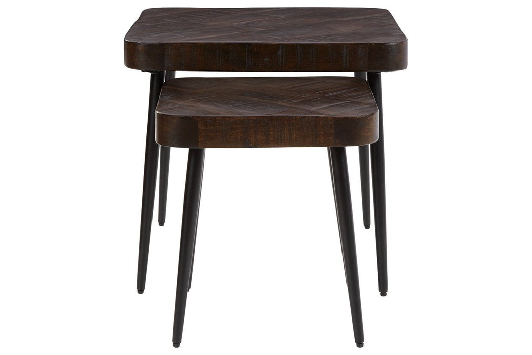 Ravenwood Brown/Black Accent Table (Set of 2) - Lara Furniture