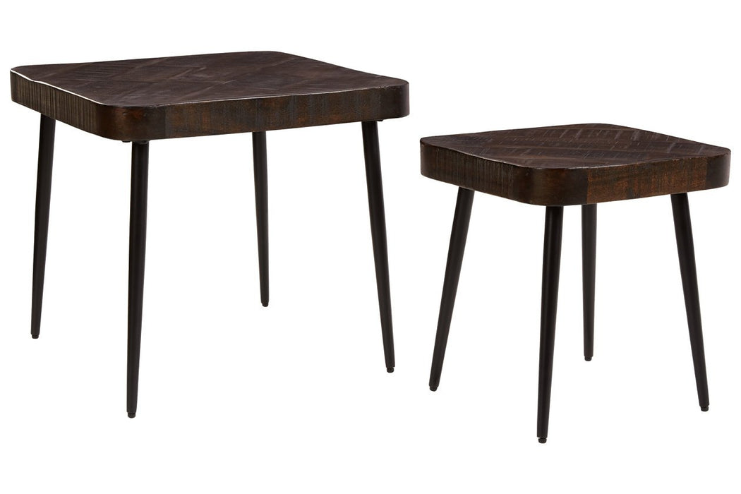 Ravenwood Brown/Black Accent Table (Set of 2) - Lara Furniture