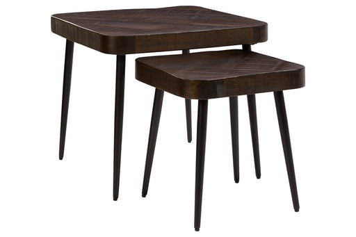 Ravenwood Brown/Black Accent Table (Set of 2) - Lara Furniture