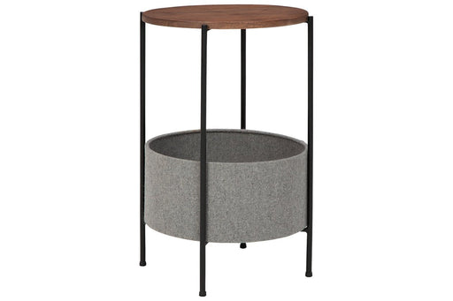 Brookway Black/Light Gray Accent Table - Lara Furniture