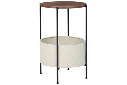 Brookway Black/Cream Accent Table - Lara Furniture