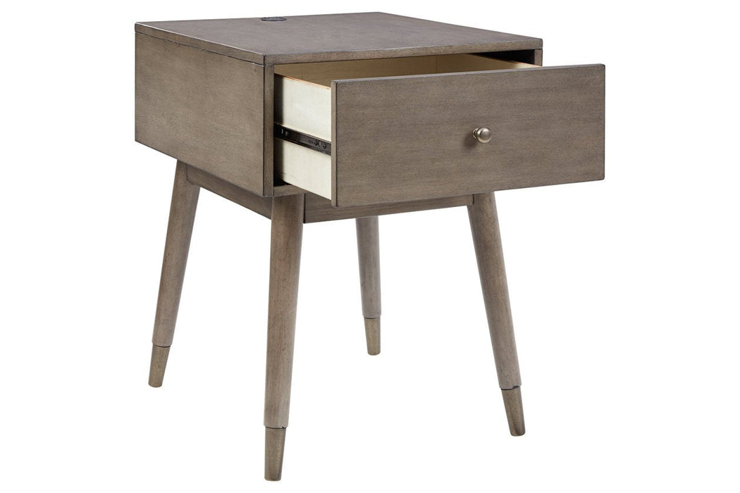 Paulrich Antique Gray Accent Table - Lara Furniture