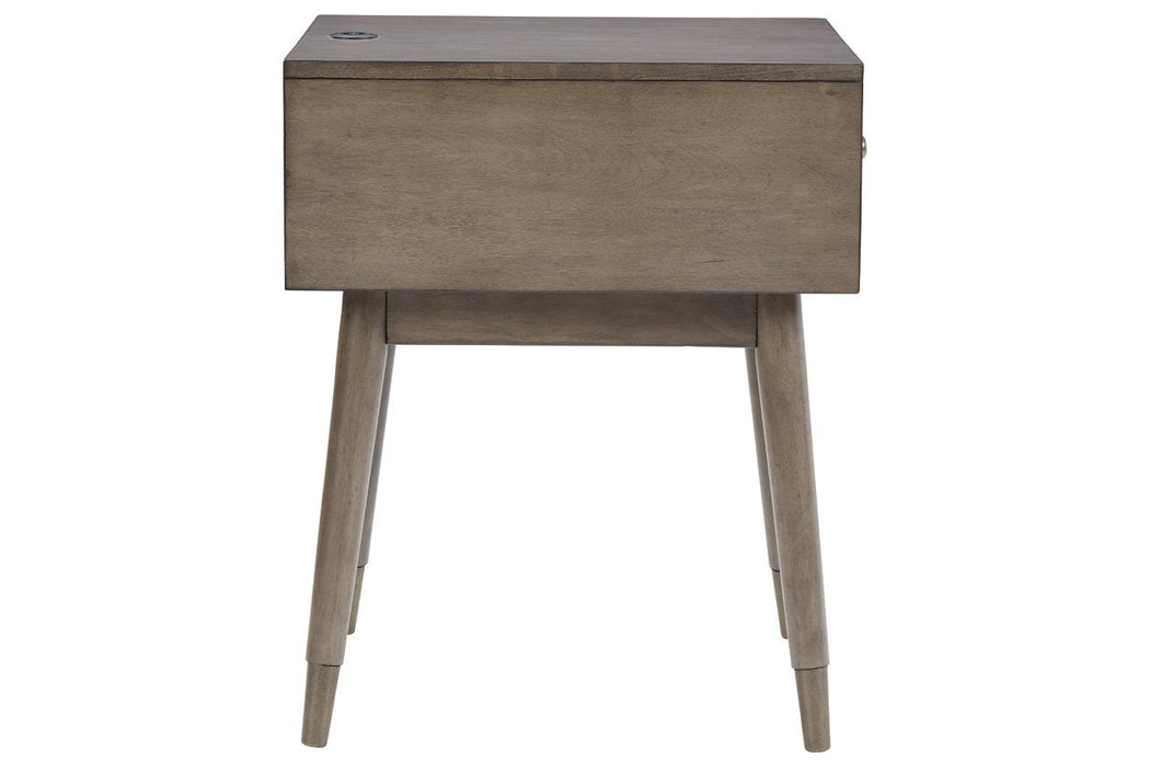 Paulrich Antique Gray Accent Table - Lara Furniture