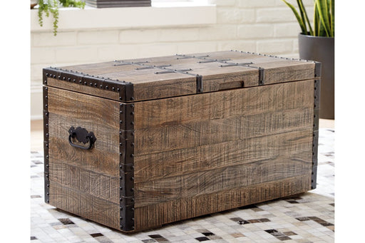 Dartland Distressed Gray Storage Trunk - Lara Furniture