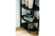 Bernmore Black Corner Shelf - Lara Furniture