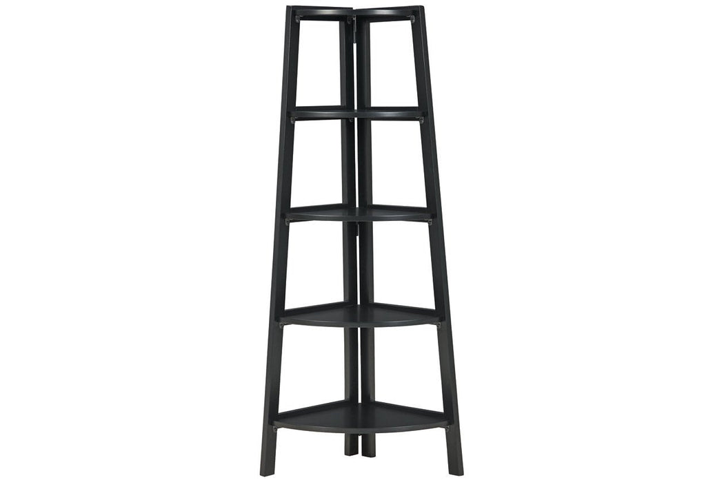 Bernmore Black Corner Shelf - Lara Furniture