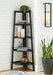 Bernmore Black Corner Shelf - Lara Furniture