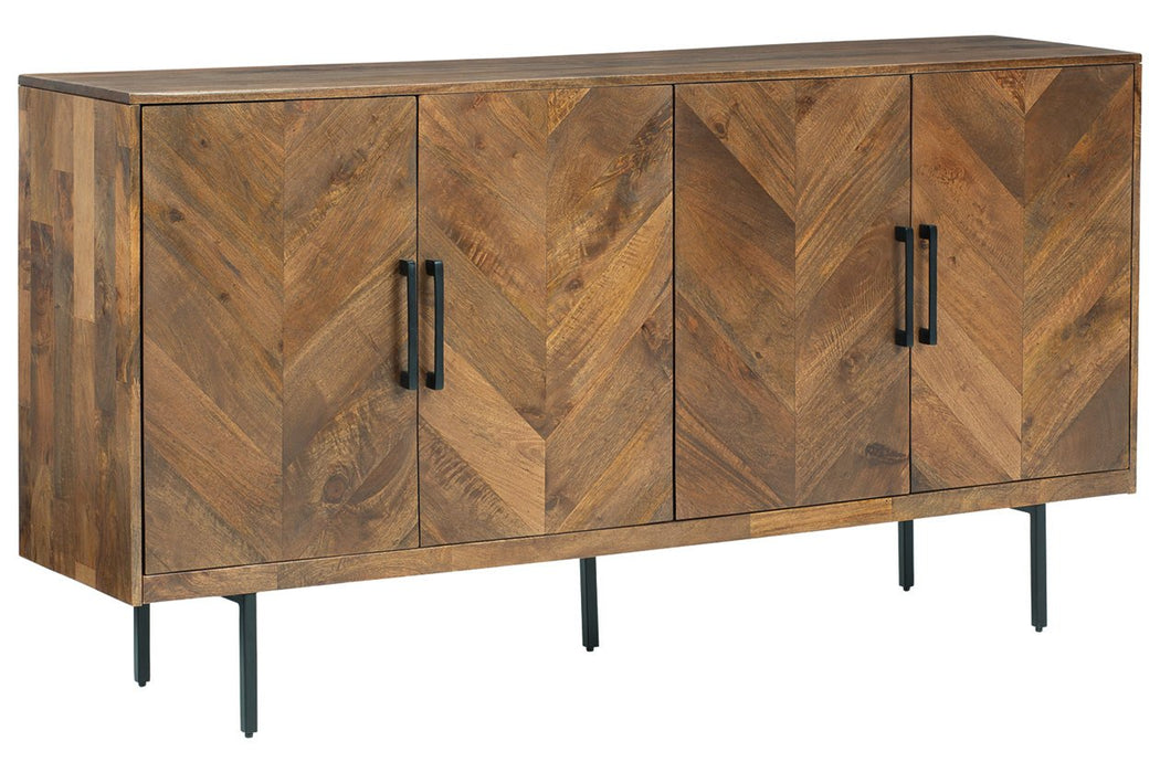 Prattville Brown Accent Cabinet - Lara Furniture