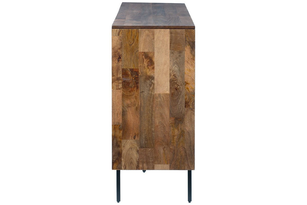 Prattville Brown Accent Cabinet - Lara Furniture