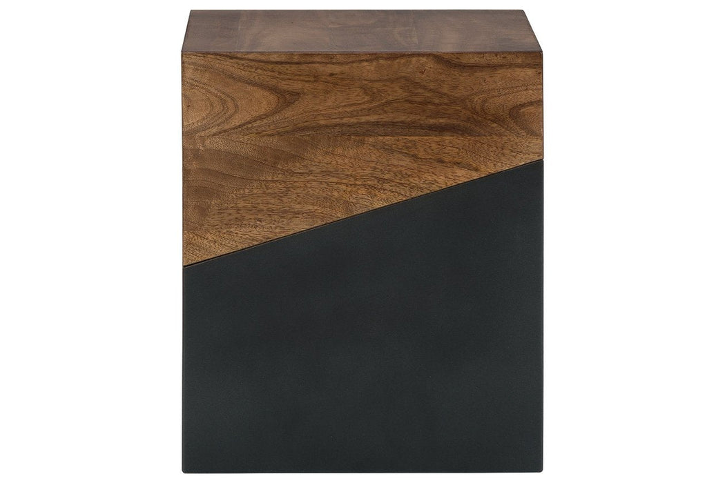 Trailbend Brown/Gunmetal Accent Table - Lara Furniture