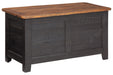 Dashbury Antique Black/Brown Storage Trunk - Lara Furniture