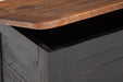 Dashbury Antique Black/Brown Storage Trunk - Lara Furniture