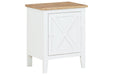 Gylesburg White/Brown Accent Cabinet - Lara Furniture