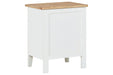 Gylesburg White/Brown Accent Cabinet - Lara Furniture