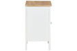 Gylesburg White/Brown Accent Cabinet - Lara Furniture