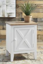 Gylesburg White/Brown Accent Cabinet - Lara Furniture