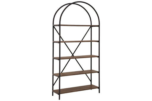 Galtbury Brown/Black Bookcase - Lara Furniture