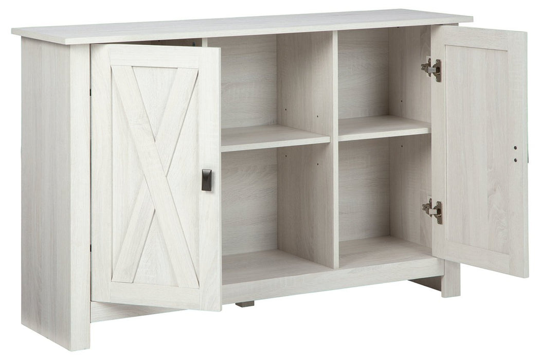 Turnley Distressed White Accent Cabinet - Lara Furniture