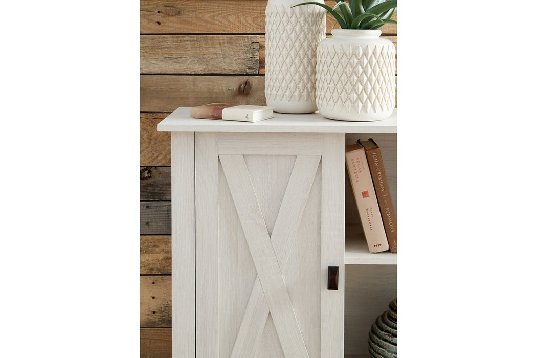 Turnley Distressed White Accent Cabinet - Lara Furniture