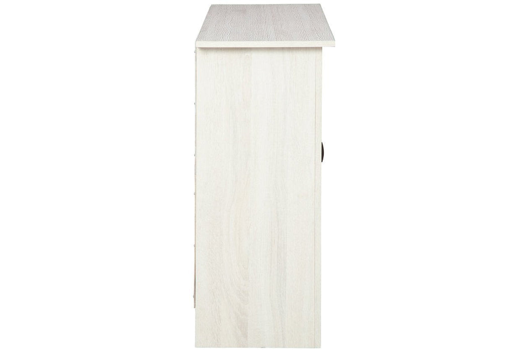 Turnley Distressed White Accent Cabinet - Lara Furniture