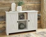 Turnley Distressed White Accent Cabinet - Lara Furniture